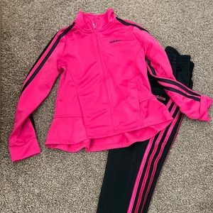 Hot pink & black tracksuit